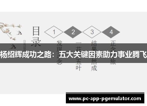 杨绍辉成功之路：五大关键因素助力事业腾飞