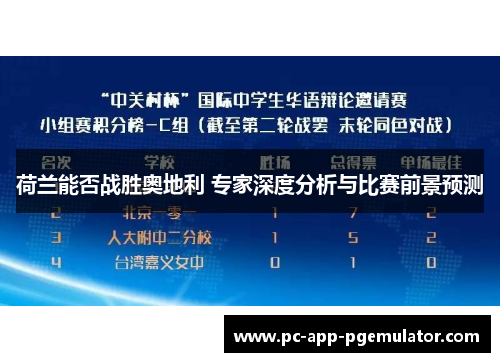 荷兰能否战胜奥地利 专家深度分析与比赛前景预测