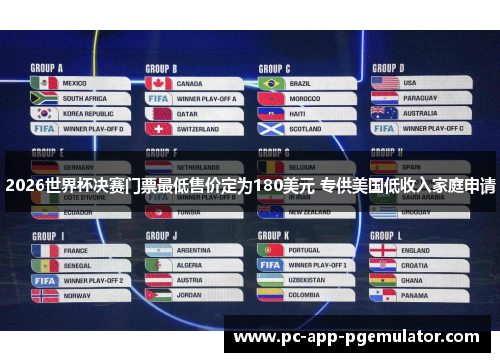 2026世界杯决赛门票最低售价定为180美元 专供美国低收入家庭申请